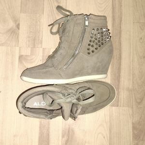 Aldo Beige Studded Heel Runners